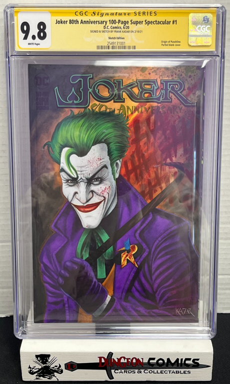 Joker 80th Anniversary # 1 Frank Kadar SS Sketch Edition CGC 9.8 [EM3]