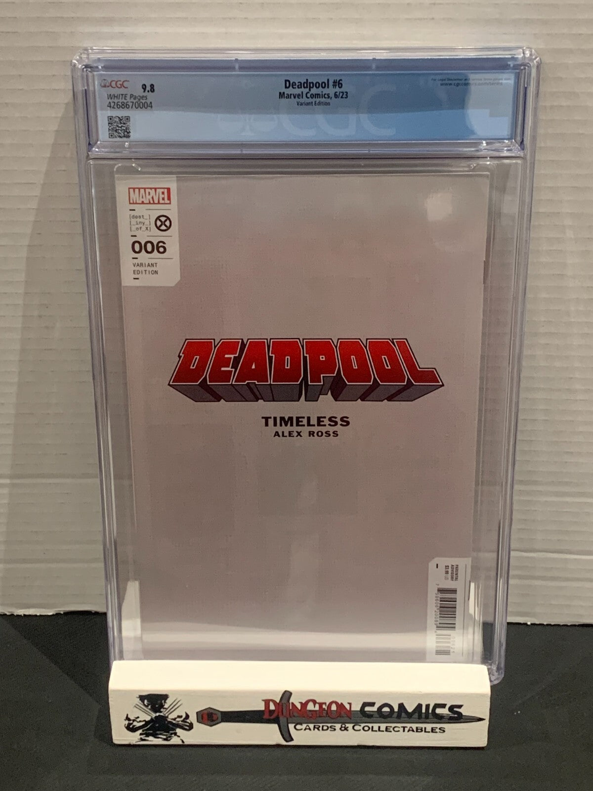 Deadpool # 6 CGC 9.8 Alex Ross Variant Cover [GC35]