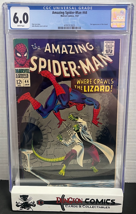 Amazing Spider-Man # 44 CGC 6.0 2nd Appearance of The Lizard Marvel 1967 [CR]