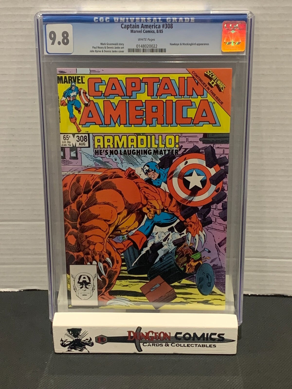 Captain America # 308 Cover A CGC 9.8 1985 Secret Wars II Tie In [GC37]