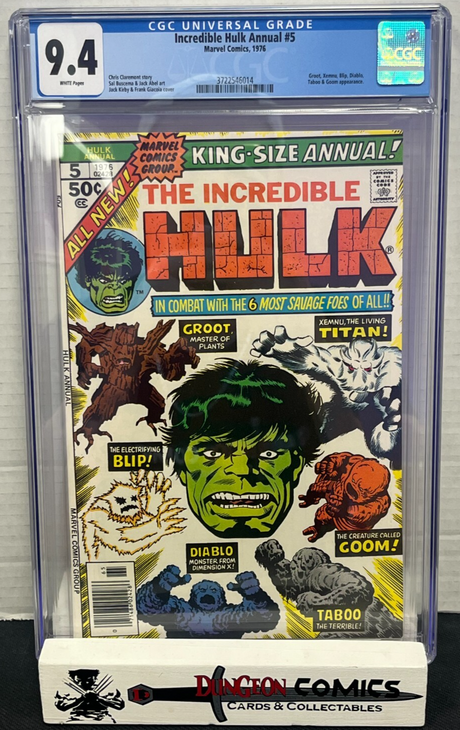The Incredible Hulk King-Size Annual # 5 CGC 9.4 1976 Groot Appearance [CR]