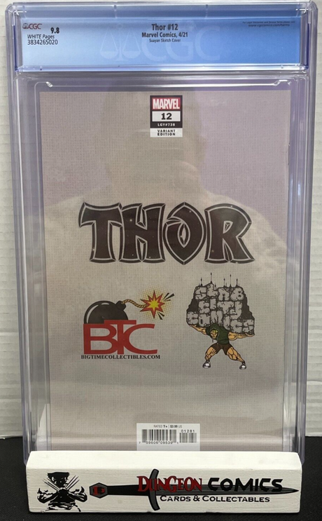 Thor # 12 Mico Suayan Sketch Cover CGC 9.8 Marvel 1st Print 2020 [GC28]