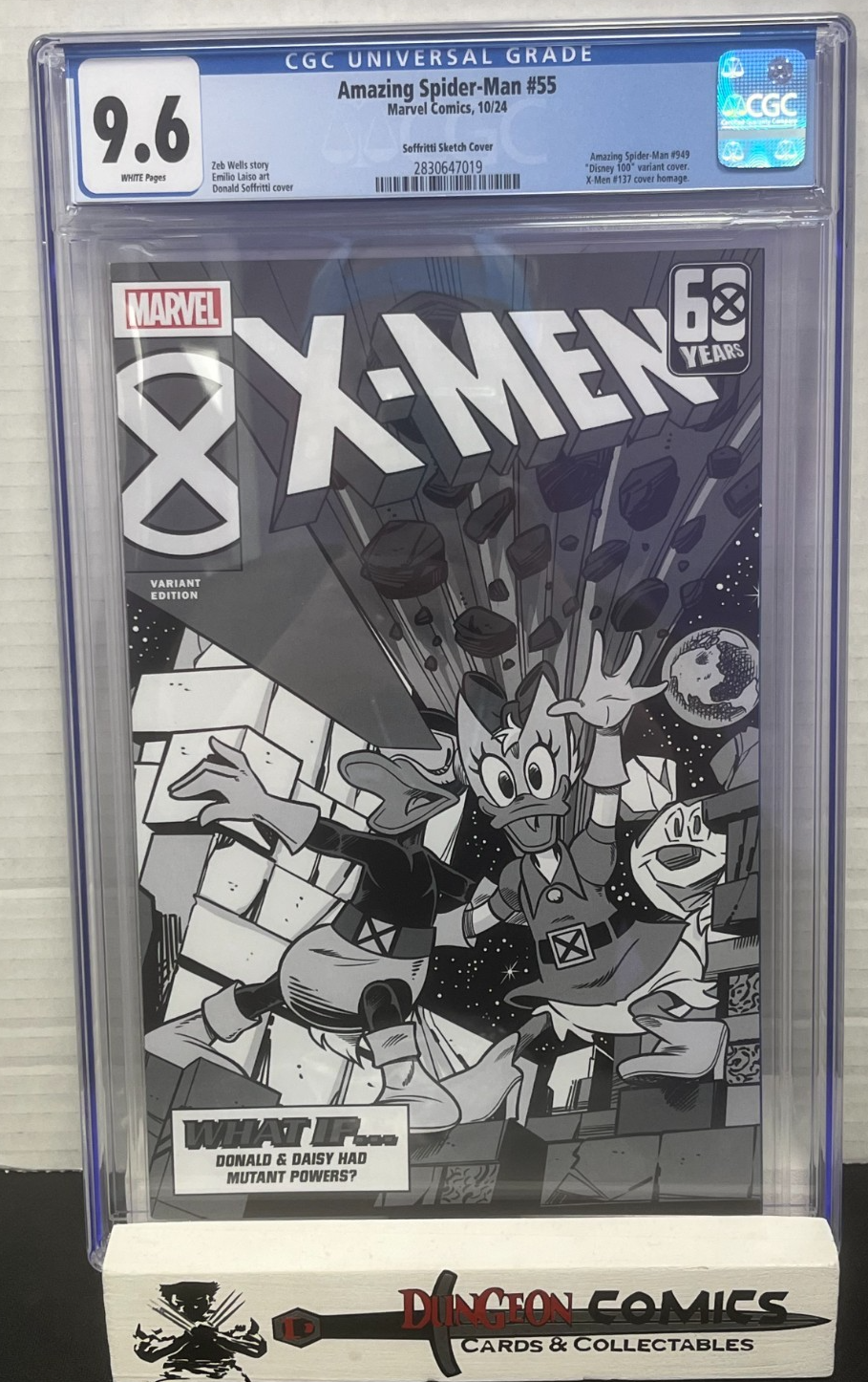 The Amazing Spider-Man # 55 B&W 1:100 Disney Variant CGC 9.6 Marvel 2024 [GC23]