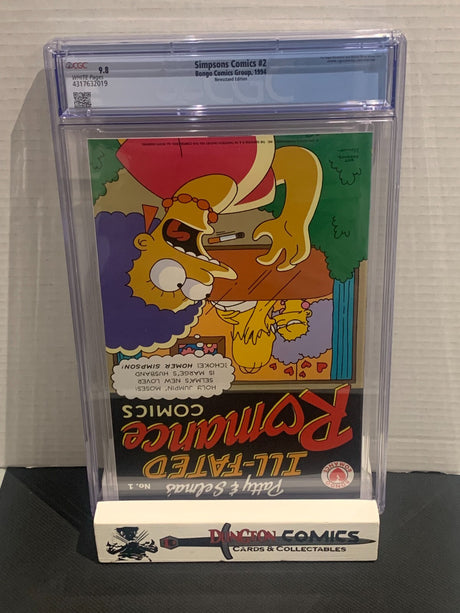 Simpsons Comics # 2 CGC 9.8 Newsstand Rare Sideshow Bob Bongo Comics 1994 [GC27]