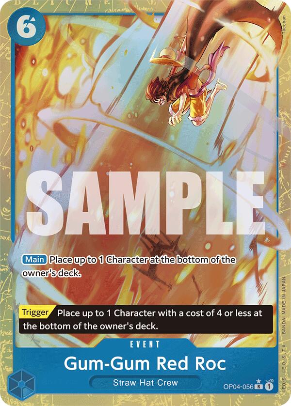 Gum-Gum Red Roc (Alternate Art) (Tacchan) [Extra Booster: Memorial Collection] OP04-056