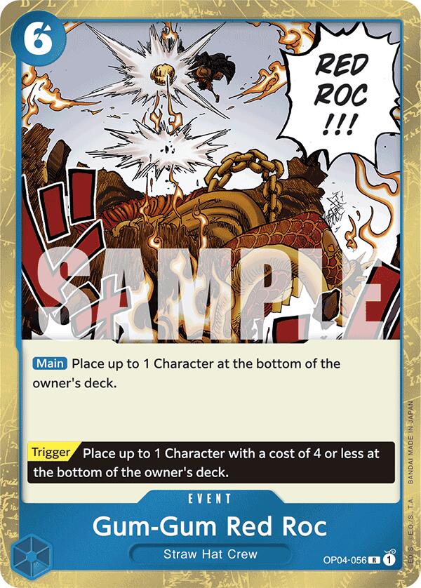 Gum-Gum Red Roc (Alternate Art) [Extra Booster: Memorial Collection]OP04-056