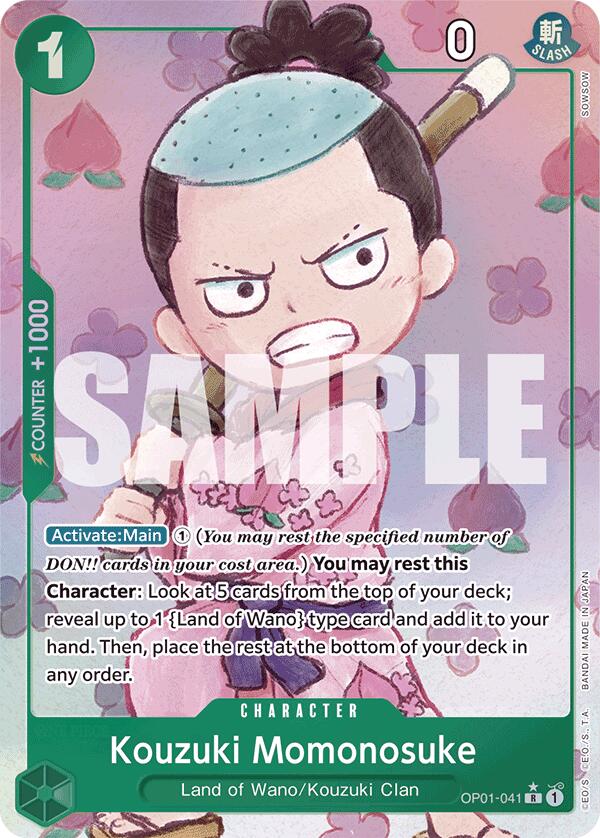 Kouzuki Momonosuke (Alternate Art) (SOWSOW) [Extra Booster: Memorial Collection]OP01-041