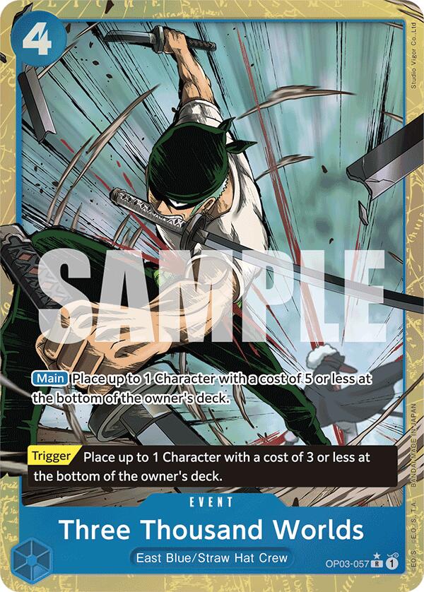 Three Thousand Worlds (Alternate Art) [Extra Booster: Memorial Collection]OP03-057