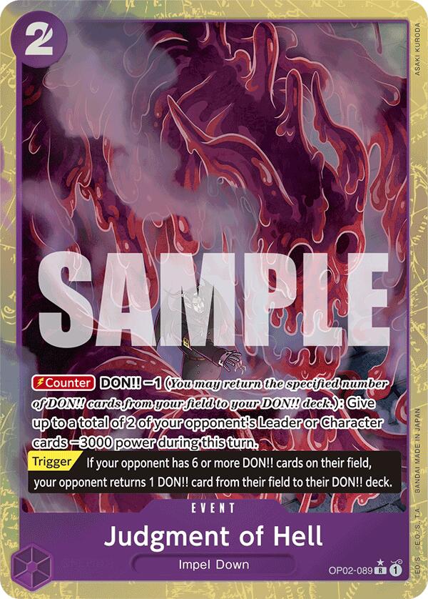 Judgment of Hell (Alternate Art) [Premium Booster]OP02-089