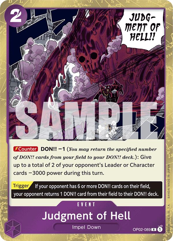 Judgment of Hell (Alternate Art) (Manga) [Premium Booster]OP02-089