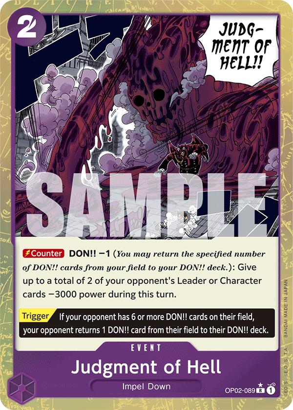 Judgment of Hell (Textured Foil) [Premium Booster -The Best-]OP02-089