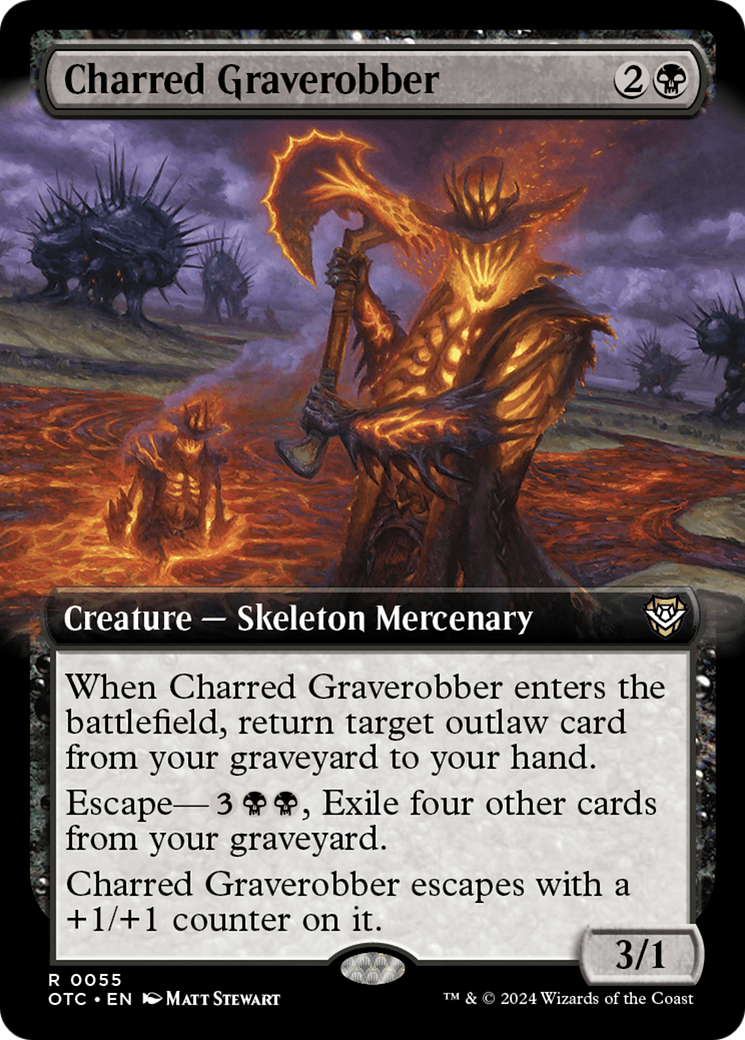 Charred Graverobber (Extended Art) [Outlaws of Thunder Junction Comman –  Dungeon Comics & Cards