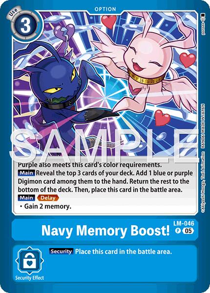 Navy Memory Boost! [LM-046] (Limited Card Pack -Billion Bullet-) [Digimon LIBERATOR Promos]