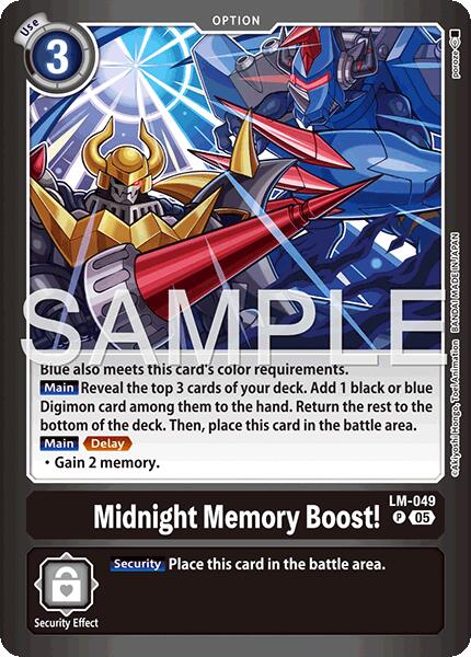 Midnight Memory Boost! [LM-049] (Limited Card Pack -Billion Bullet-) [Digimon LIBERATOR Promos]