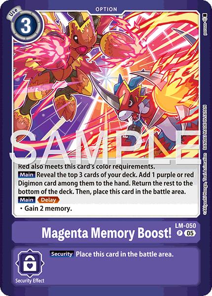 Magenta Memory Boost! [LM-050] (Limited Card Pack -Billion Bullet-) [Digimon LIBERATOR Promos]