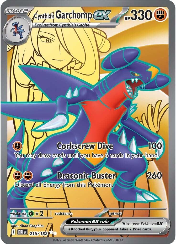 Cynthia's Garchomp ex (215/182) [Scarlet & Violet: Destined Rivals] –  Dungeon Comics & Cards