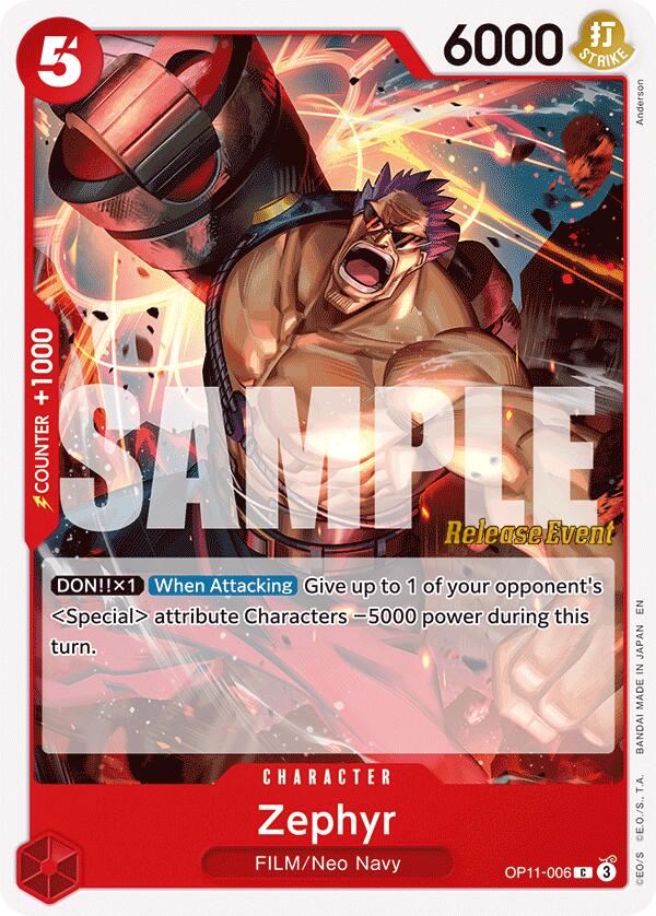 Zephyr [A Fist of Divine Speed Release Event Cards] OP11-006