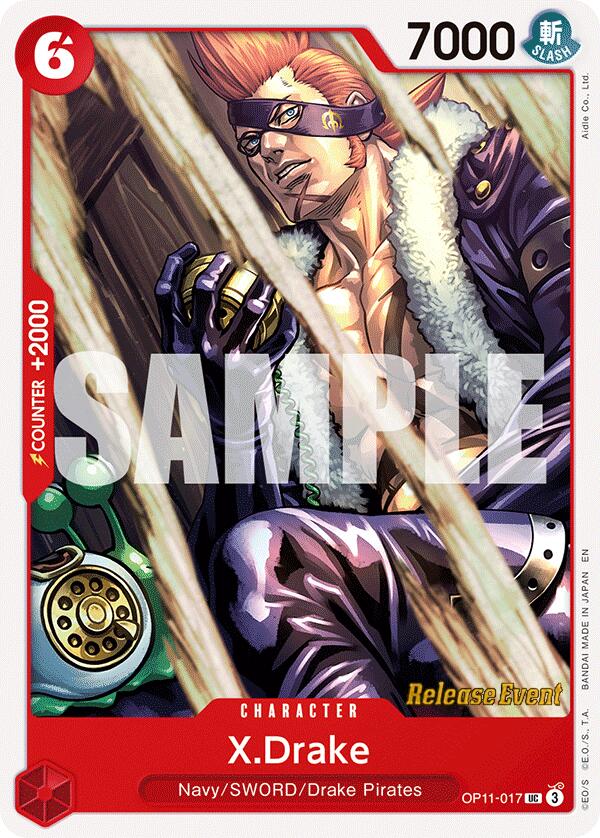 X.Drake [A Fist of Divine Speed Release Event Cards] OP11-017