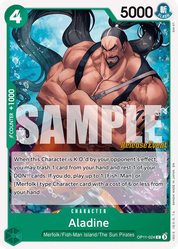 Aladine [A Fist of Divine Speed Release Event Cards] OP11-024