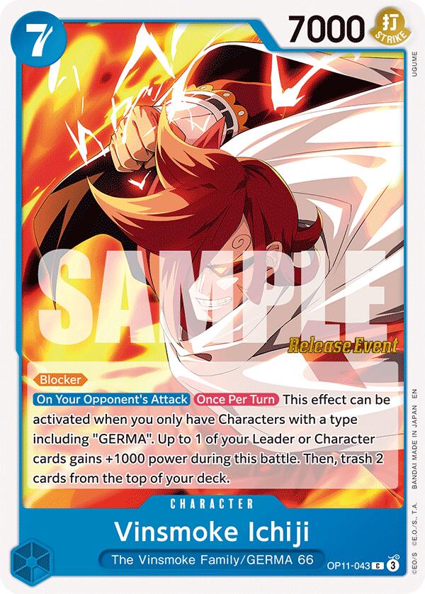 Vinsmoke Ichiji [A Fist of Divine Speed Release Event Cards] OP11-043
