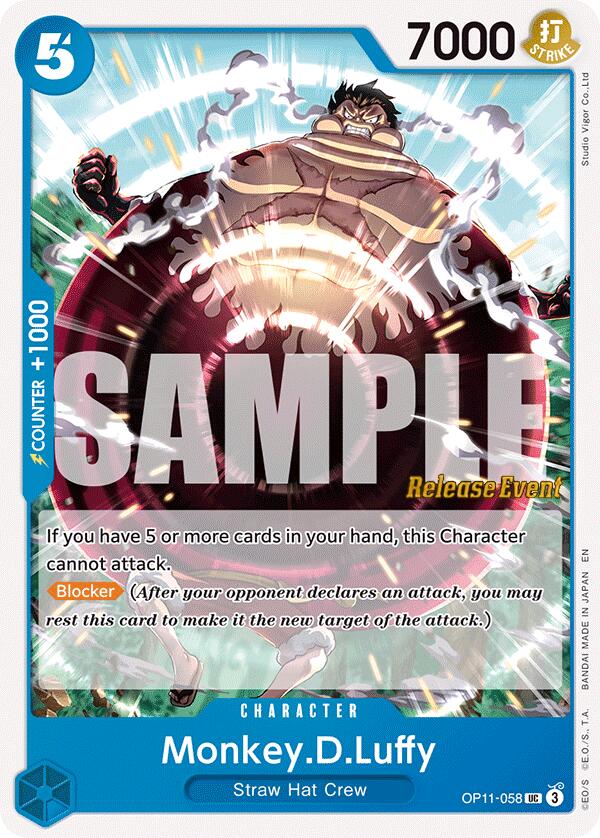 Monkey.D.Luffy [A Fist of Divine Speed Release Event Cards] OP11-058
