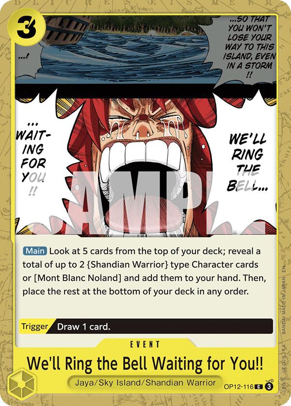 We'll Ring the Bell Waiting for You!! [Legacy of the Master] op12-116