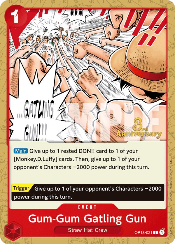Gum-Gum Gatling Gun [Carrying On His Will: 1st Anniversary Tournament Cards]