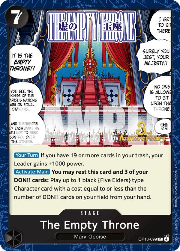 The Empty Throne [Carrying On His Will: 1st Anniversary Tournament Cards]
