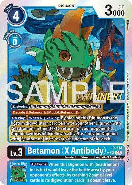 Betamon [P-214] (X Antibody) (Official Store Tournament 2026 Vol. 1 Winner) [Promotional Cards]