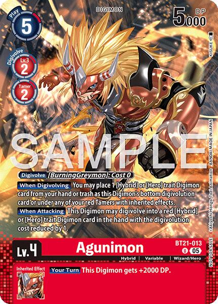 Agunimon [BT21-013] (Event Pack 9) (full art) [World Convergence]