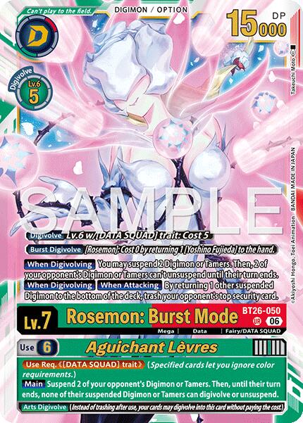 Rosemon: Burst Mode // Aguichant Levres [BT26-050] [Timeless Bonds]