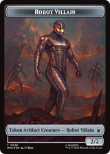 Villain // Robot Villain Double-Sided Token (025//026) (Surge Foil) [Marvel Super Heroes Tokens]