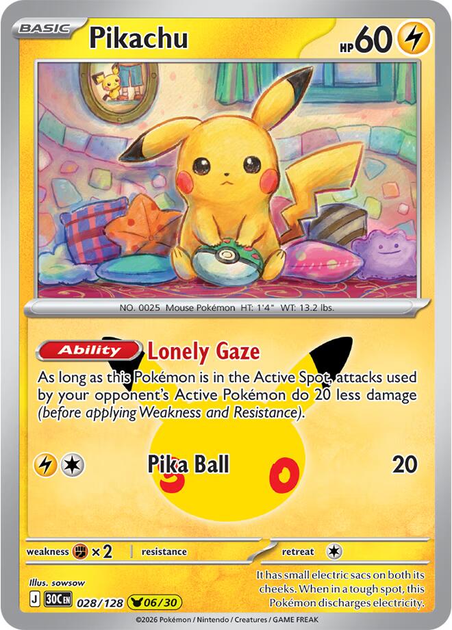 Pikachu (028/128) [Mega Evolution: 30th Celebration]