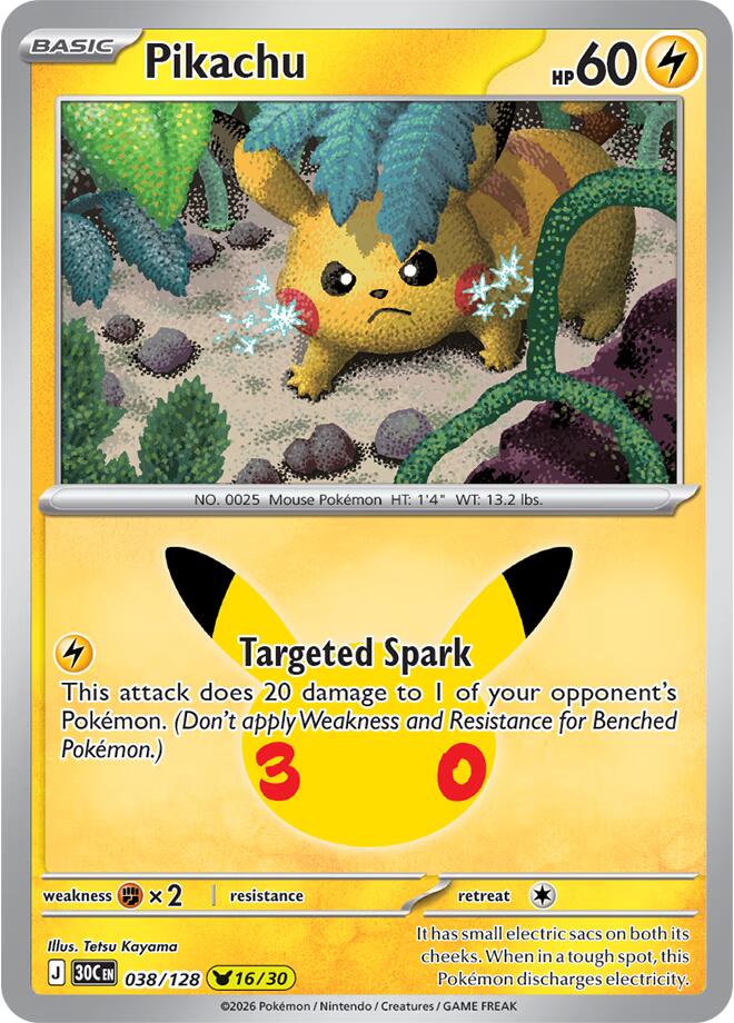 Pikachu (038/128) [Mega Evolution: 30th Celebration]