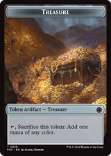Dragon (0007) // Treasure Double-Sided Token [Foundations Commander Tokens]