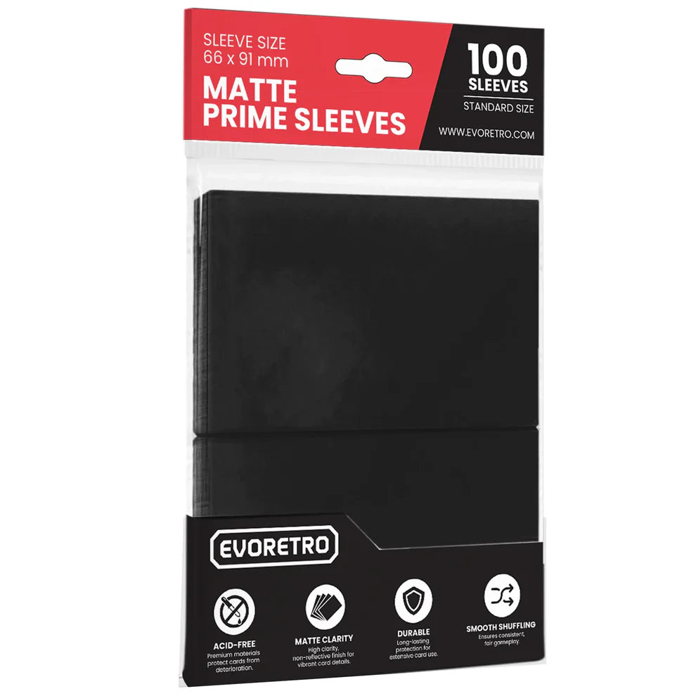 Evoretro Black Matte Prime Card Sleeves 100CT