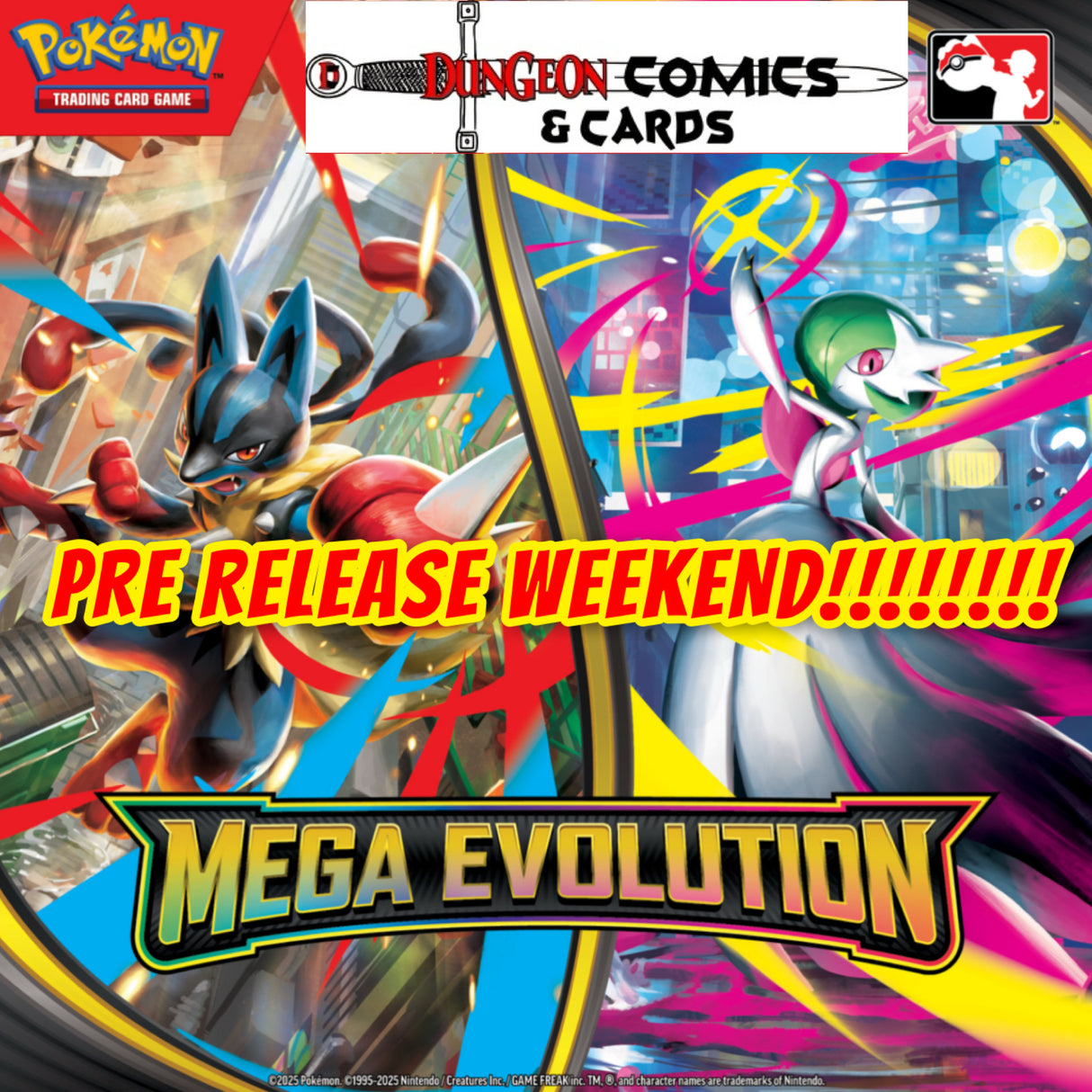 Dungeon Comics & Cards Presents: Pokémon TCG - Mega Evolution Prerelease