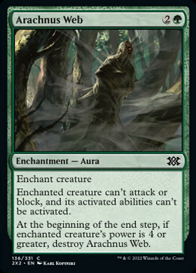 mtg cards that double power Arachnus Web [Double Masters 2022] – Dungeon Comics & Cards