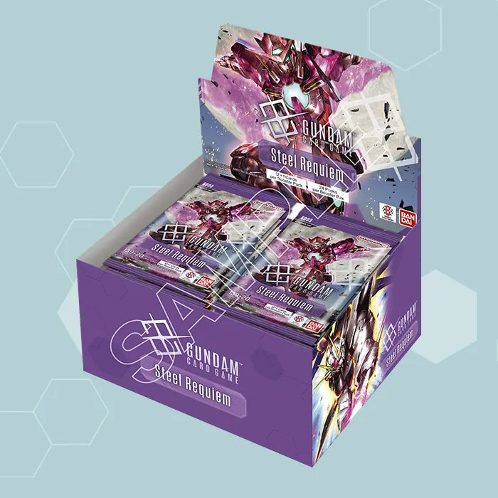 【新品】GUNDAM CARD GAME Steel Requiem BOX Gundam Card Game - GD03 - Steel Requiem - Booster Box – Dungeon