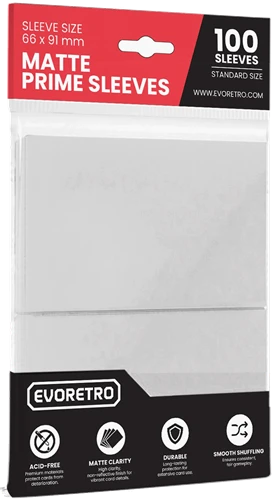 EVORETRO - 100-Pack Clear Matte Card Sleeves Standard Size