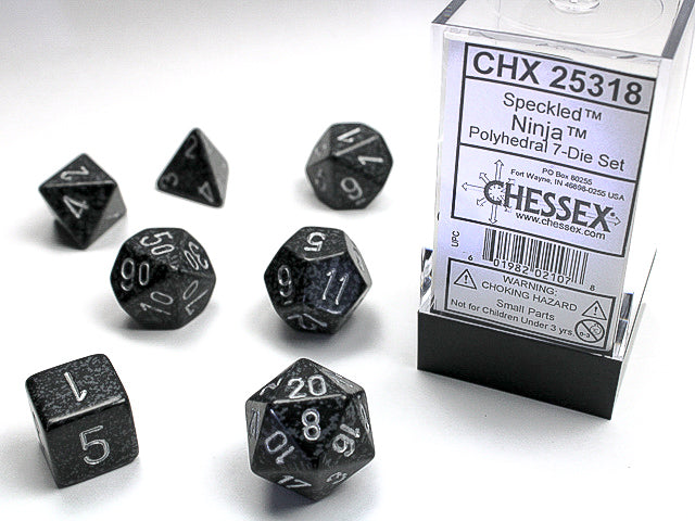 Chessex - CHX 25318 SPECKLED 7-DIE SET NINJA