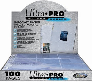 Ultra Pro: 9 Pocket Sliver Series Trading Card Pages (100)