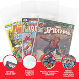 Evoretro - Regular Size Comic Bags (7" X 10.5") - 100CT - Crystal Clear/Transparent