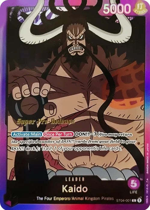Kaido [Super Pre-Release Starter Deck: Animal Kingdom Pirates] st04-001