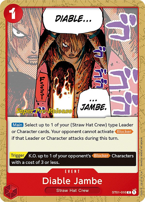 Diable Jambe [Super Pre-Release Starter Deck: Straw Hat Crew] st01-016
