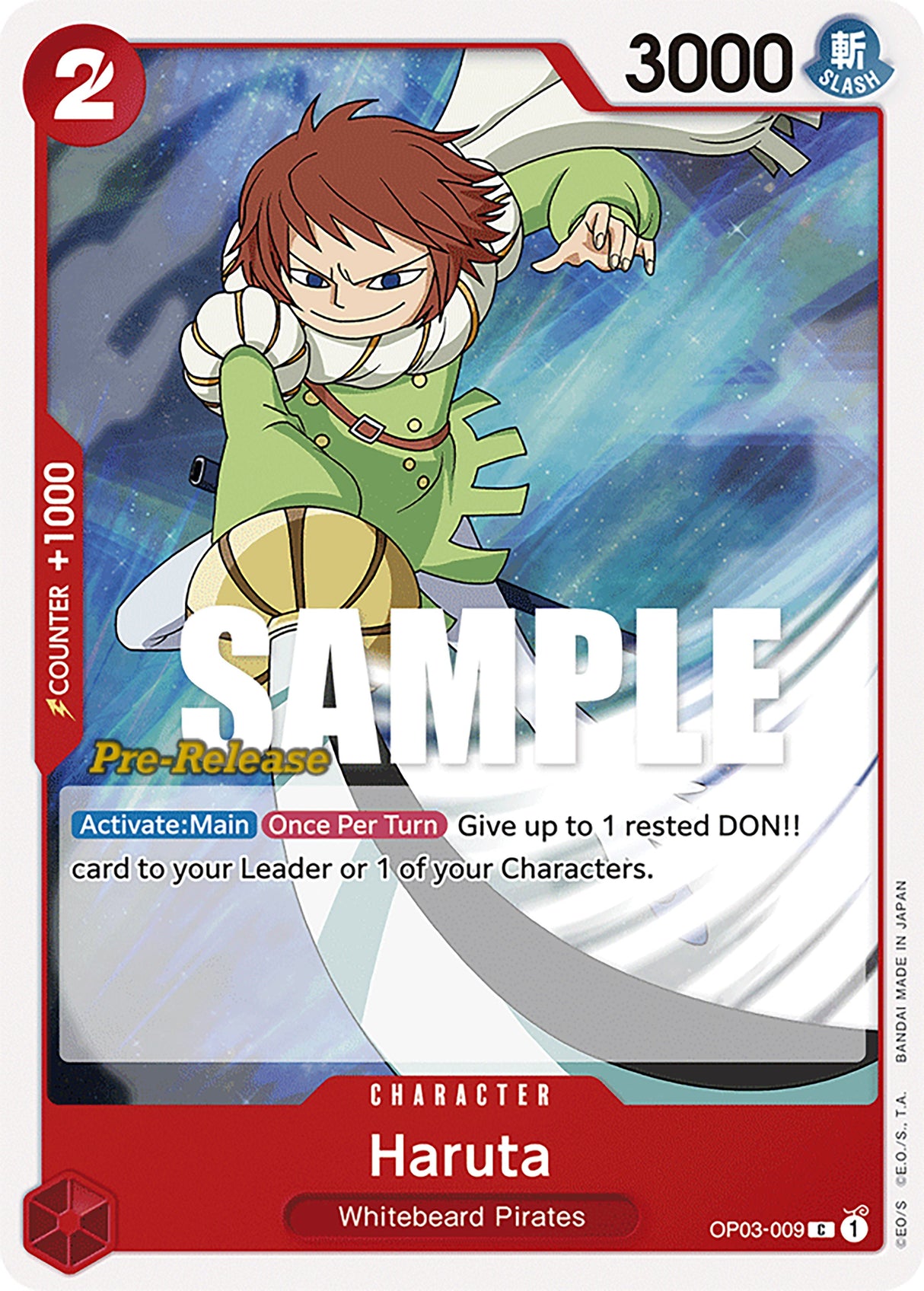 Haruta [Pillars of Strength Pre-Release Cards] op03-009