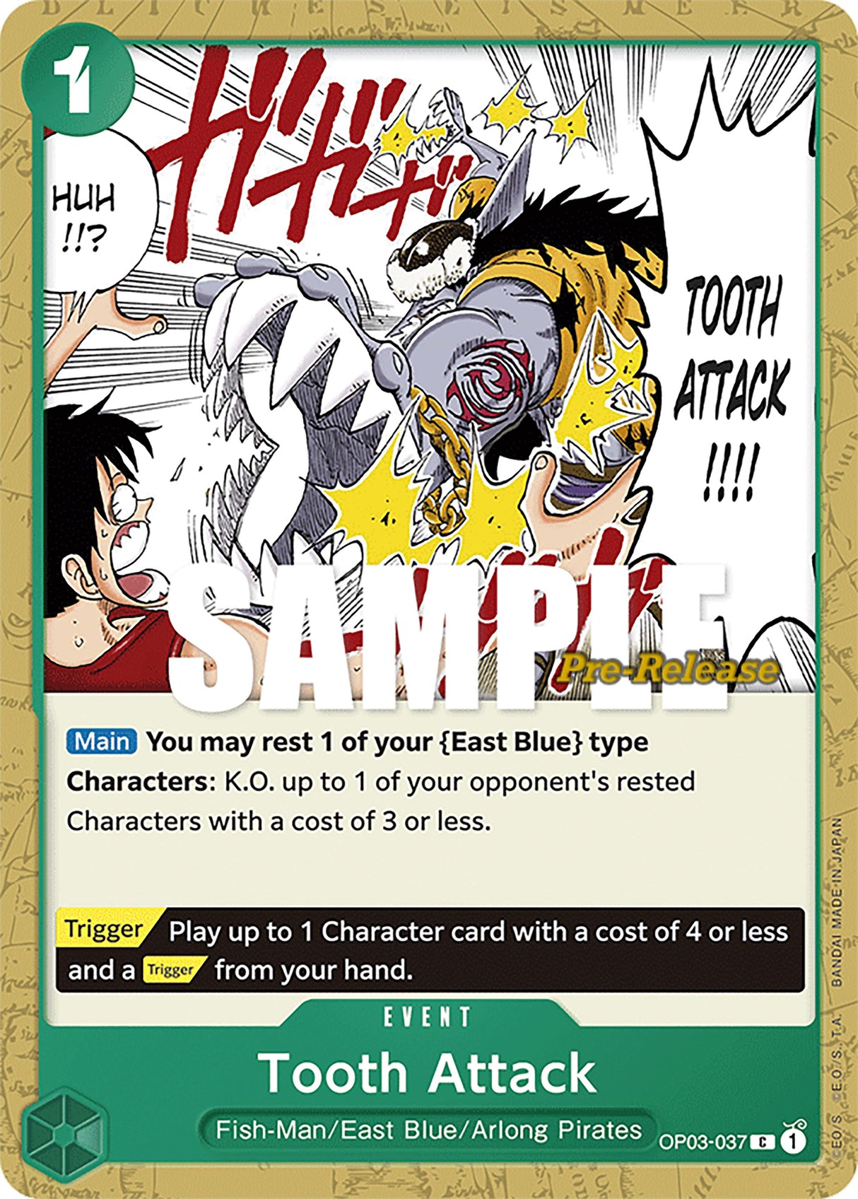 Tooth Attack [Pillars of Strength Pre-Release Cards] op03-037