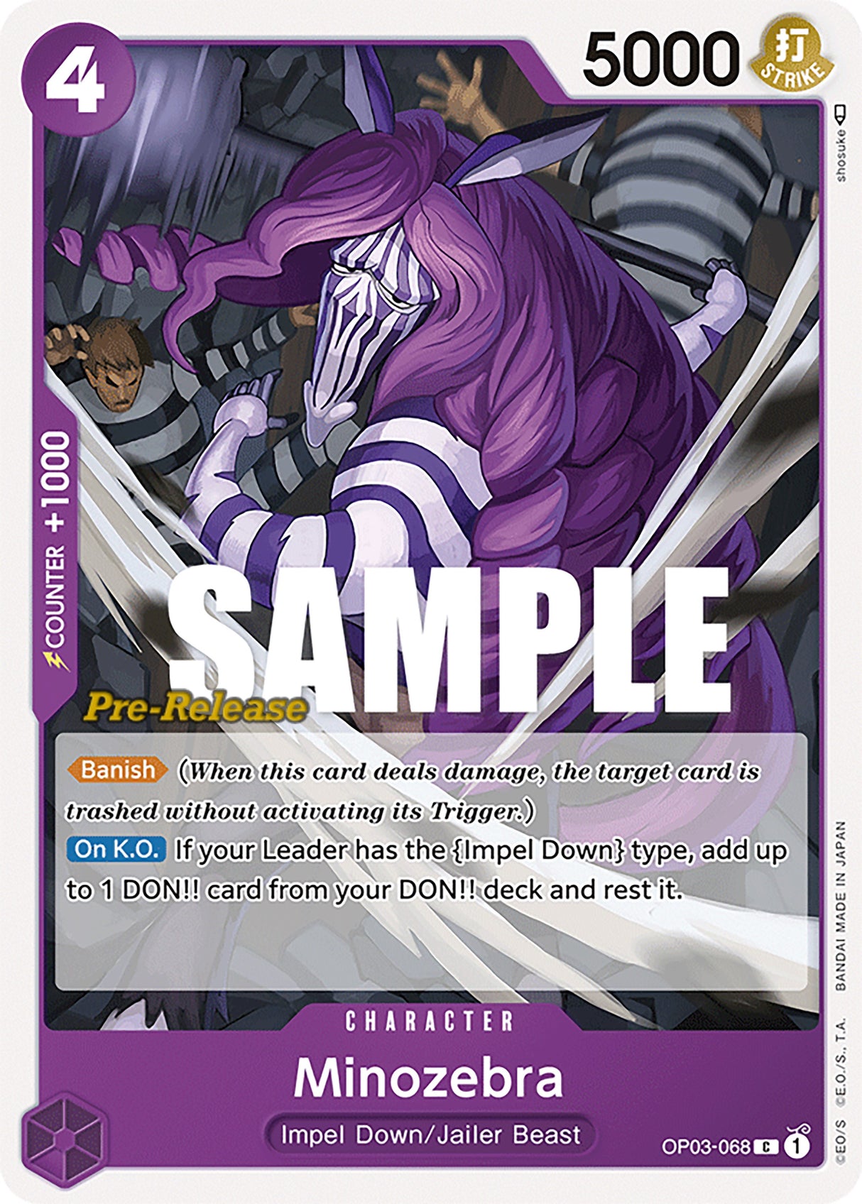 Minozebra [Pillars of Strength Pre-Release Cards] op03-068
