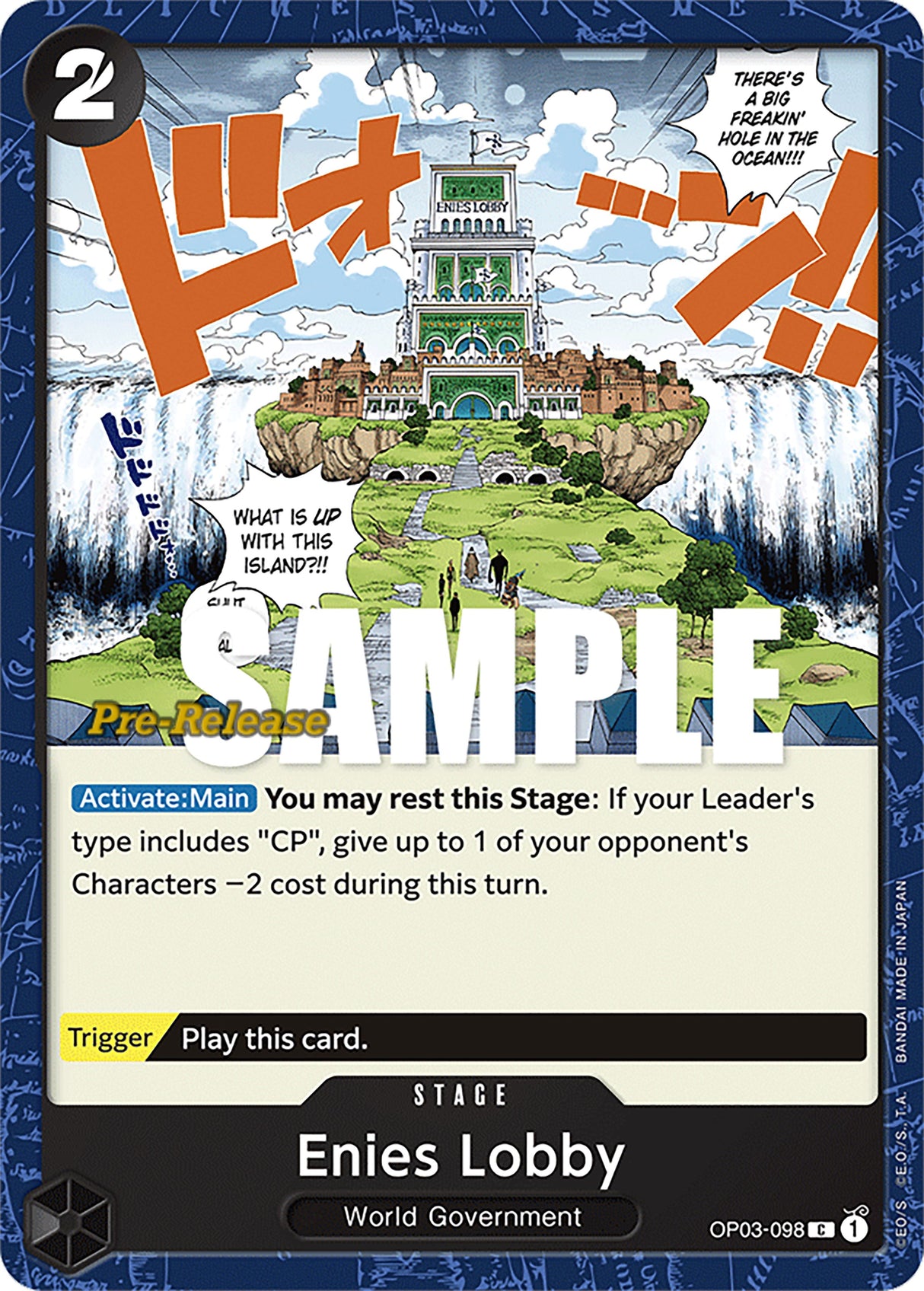 Enies Lobby [Pillars of Strength Pre-Release Cards] op03-098