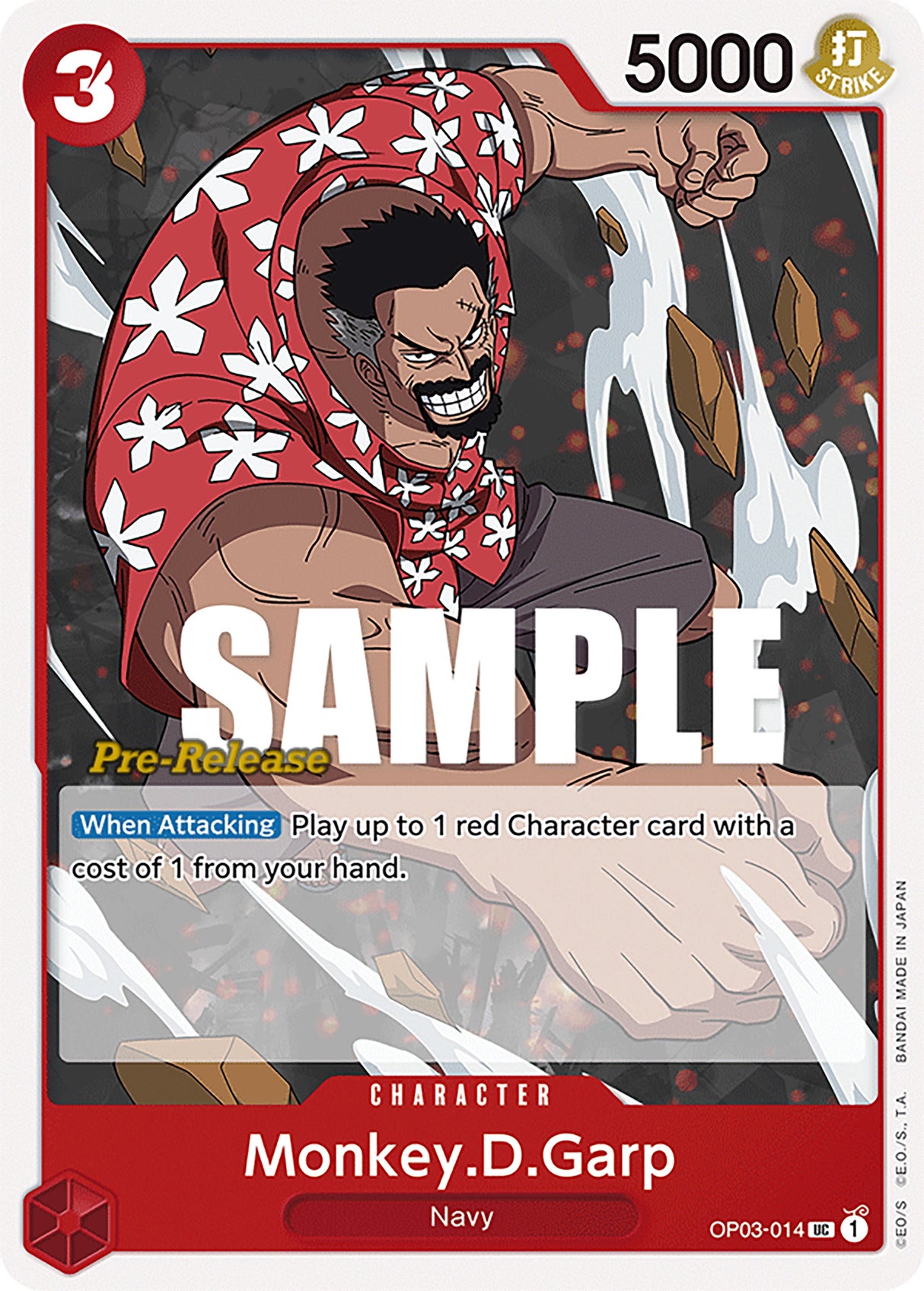 Monkey.D.Garp [Pillars of Strength Pre-Release Cards] op03-014